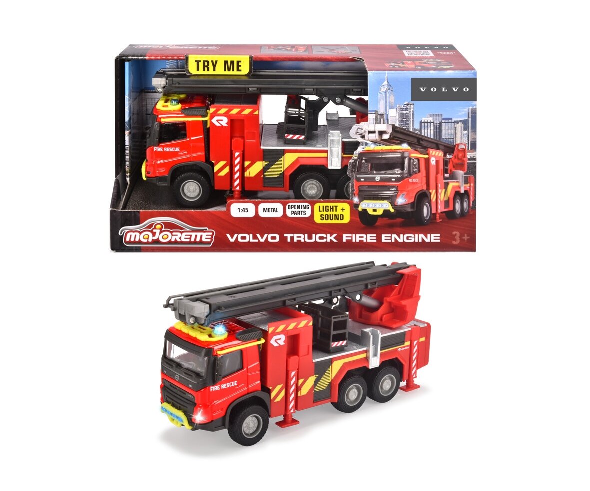 Majorette Volvo Truck Fire Engine 213713000 Majorette, Volvo, Truck, Fire, Engine, 213713000, lkw, Fahrzeug, Spielzeug, Rad, Feuerwehrauto