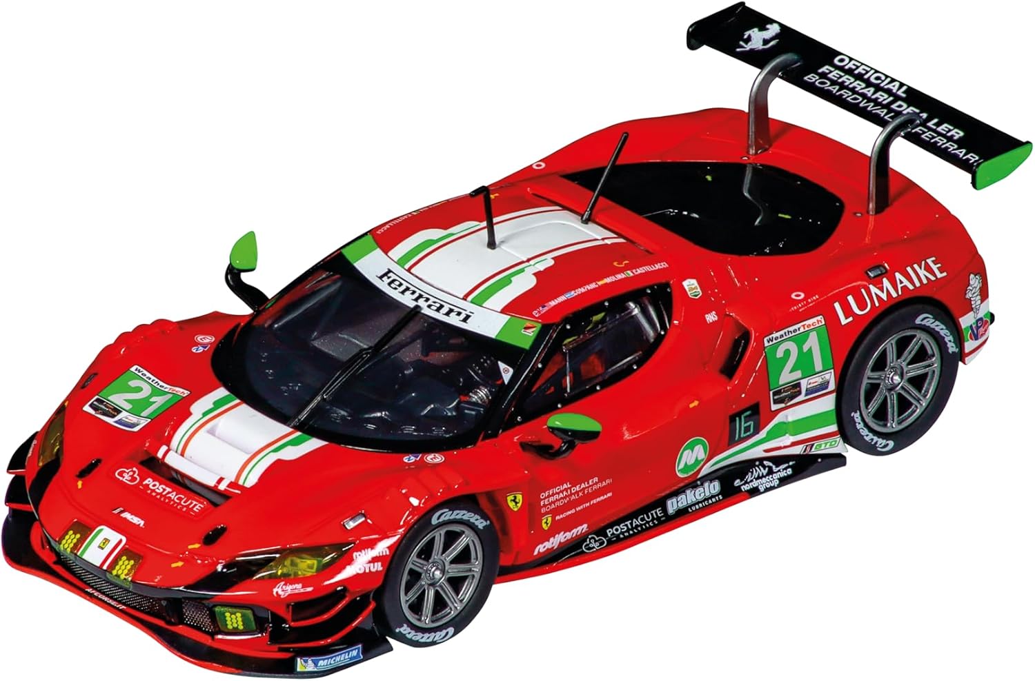 Carrera Ferrari 296 GT3 "AF Corse. No.21" Evolution Slotcar im Maßstab 1:32 20027762 Auto, Sportwagen, Fahrzeug, Maschine, Rad