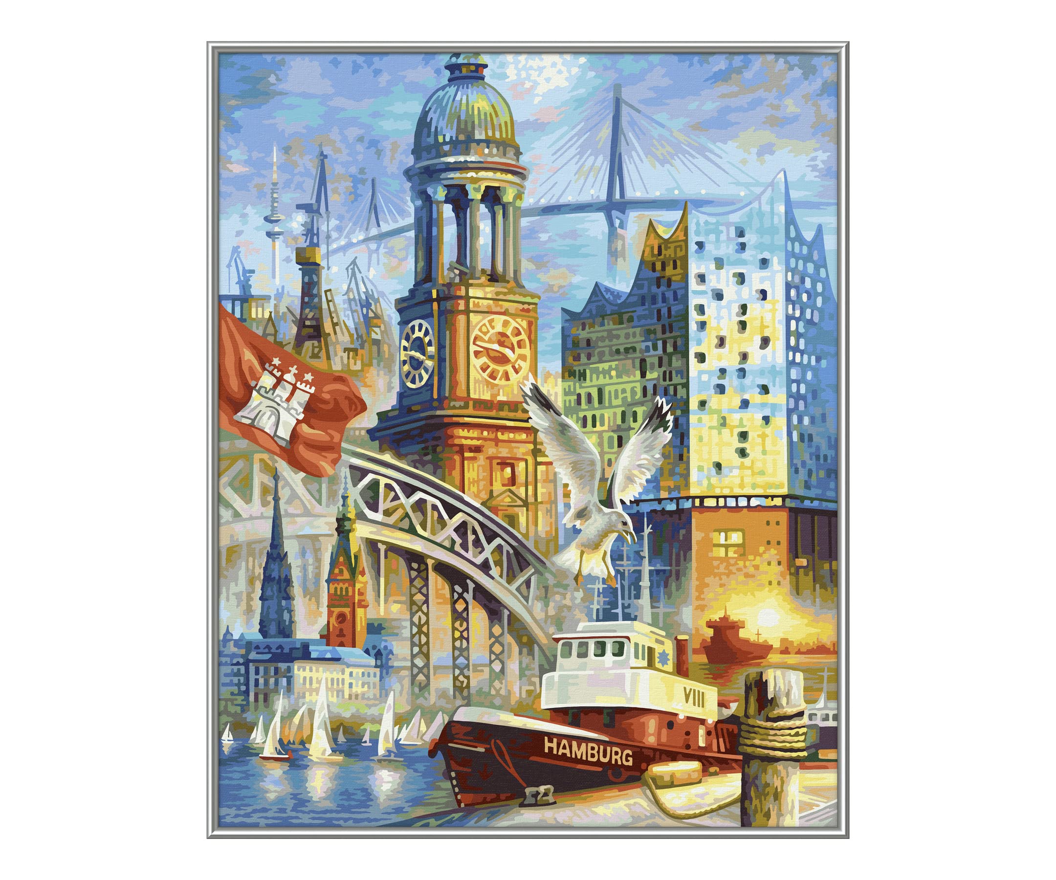 Schipper Mnz - Hamburg. Meine Perle - Maritimes Malset Mit Hafenflair 609130891 Kunst, Malerei, Metropolis, Glockenturm, Vogel