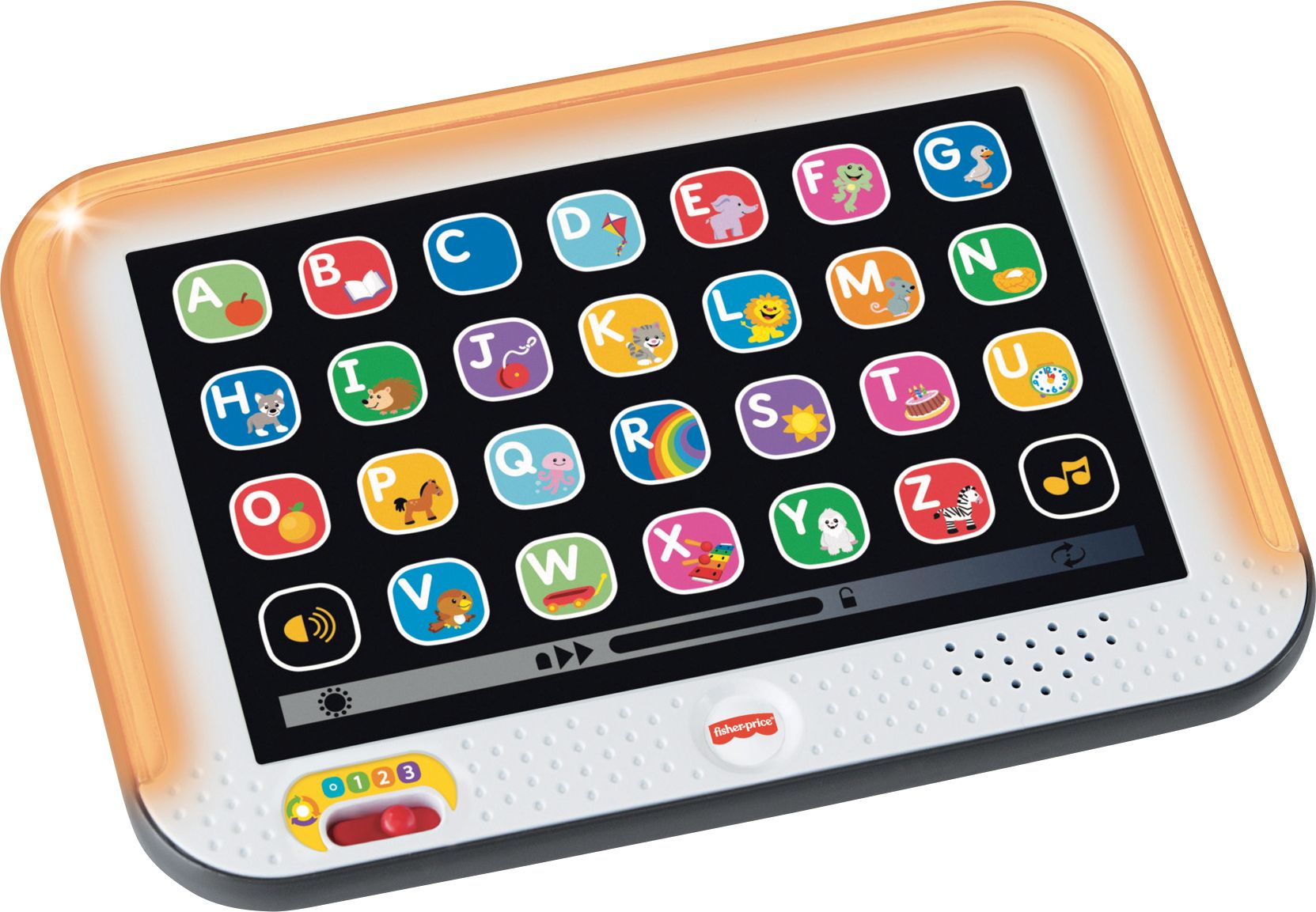 Fisher-Price Lernspaß Smart Stages Tablet für Kleinkinder, elektronisches Lernspielzeug, deutsche Version