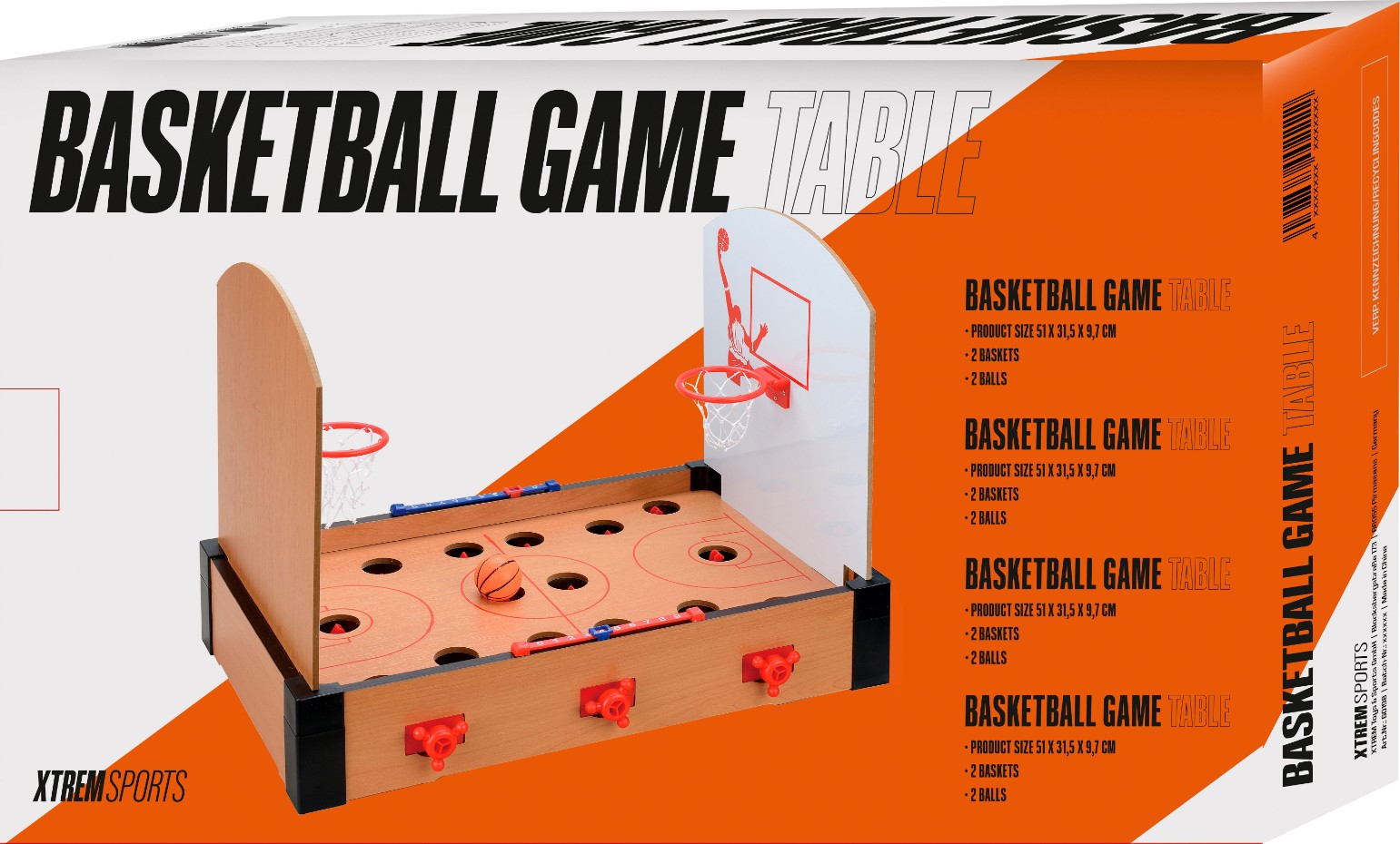 XTREM Sports Basketball Game Table Kiste