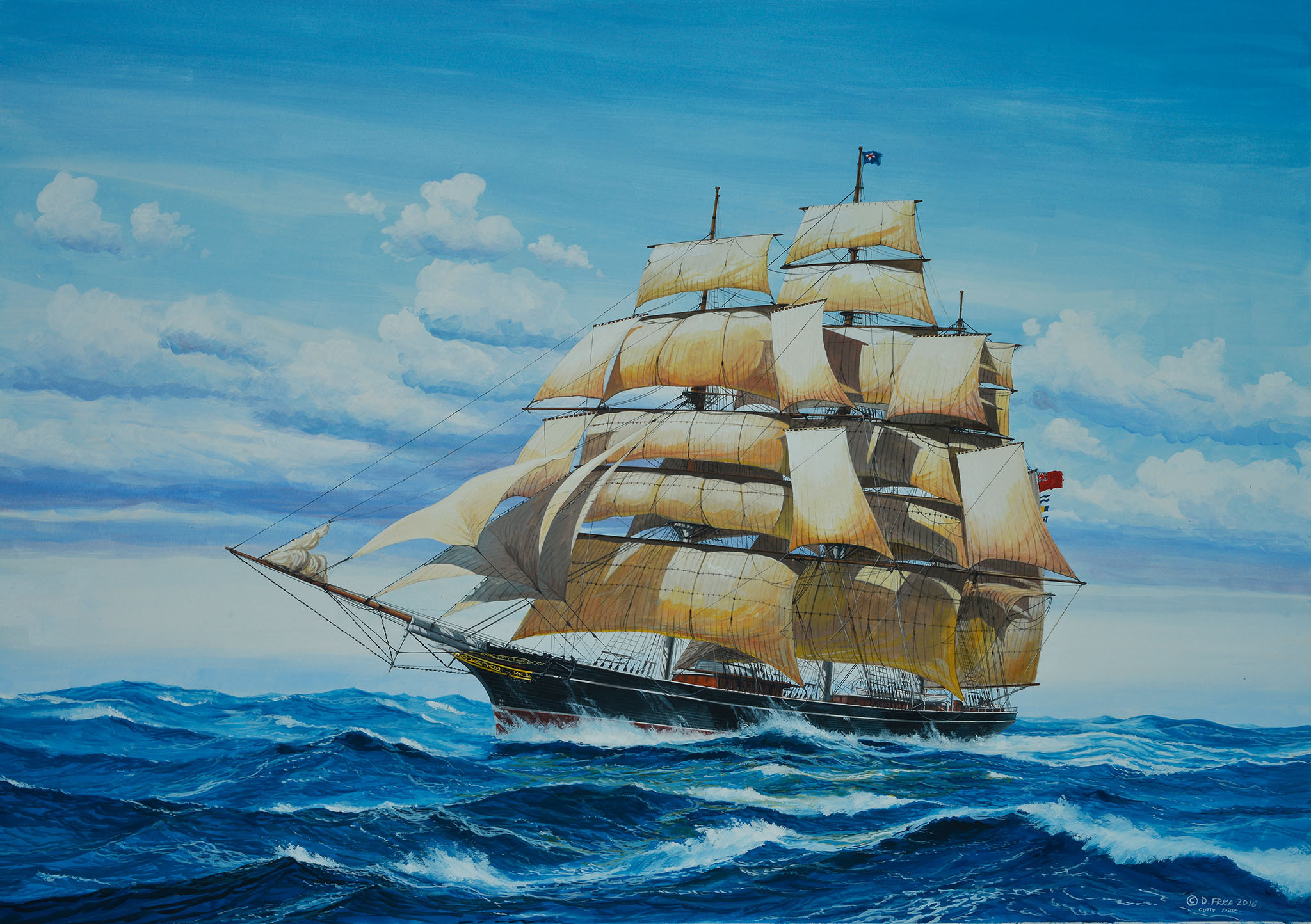 Boot, Segelboot, Fahrzeug, Kunst, Malerei