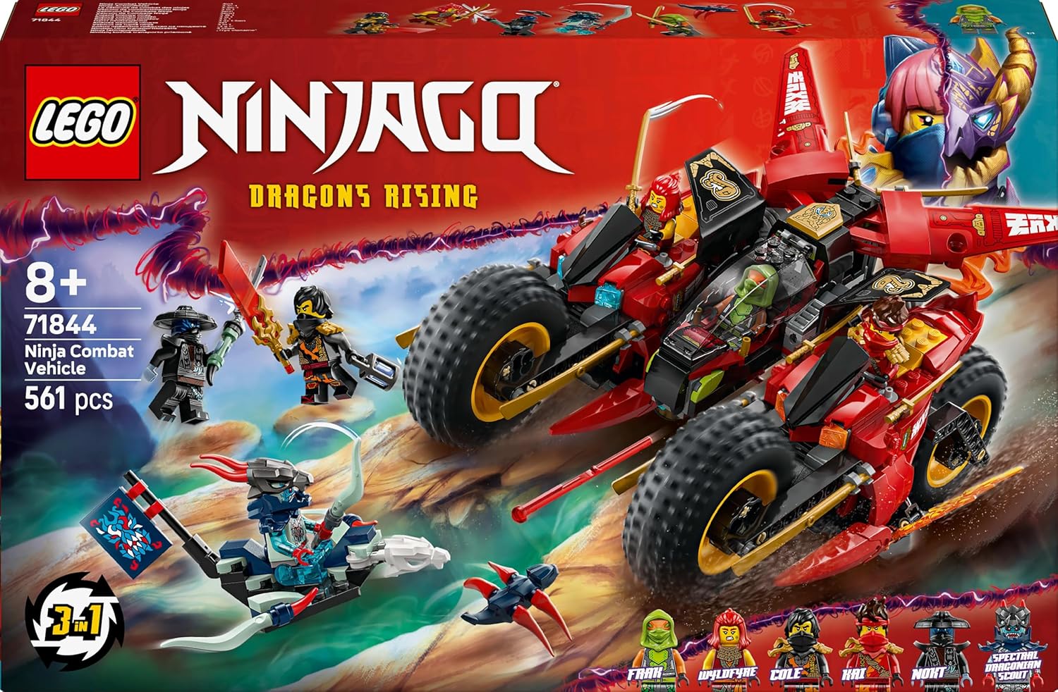LEGO® NINJAGO® Ninja Actionflitzer 71844 Transport, Fahrzeug