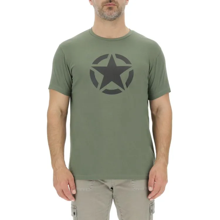 JEEP Herren T-Shirt O103347GN - Grün mit großem Stern-Print GR. XXL