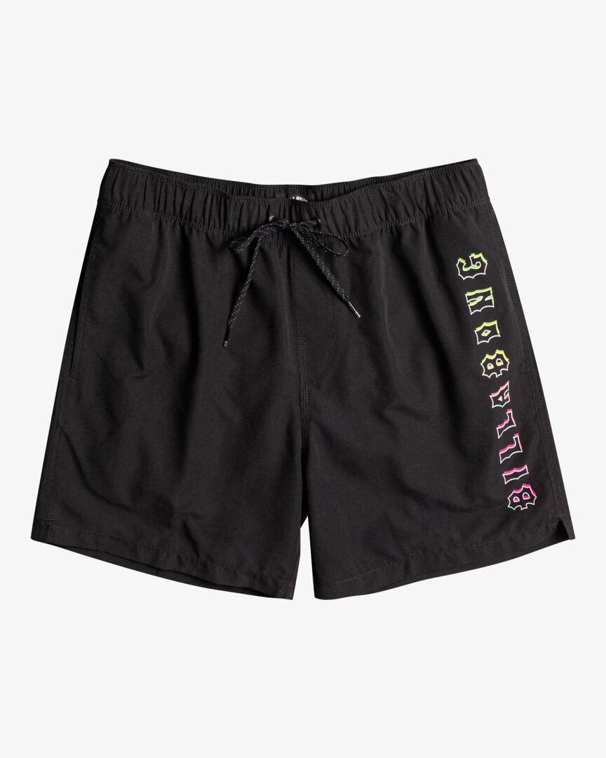 Billabong Badehose All Day Heritage Layback für Männer Schwarz EBYJV00105-BLKB, Bekleidung, Kurze Hosen, Rock, Badehose