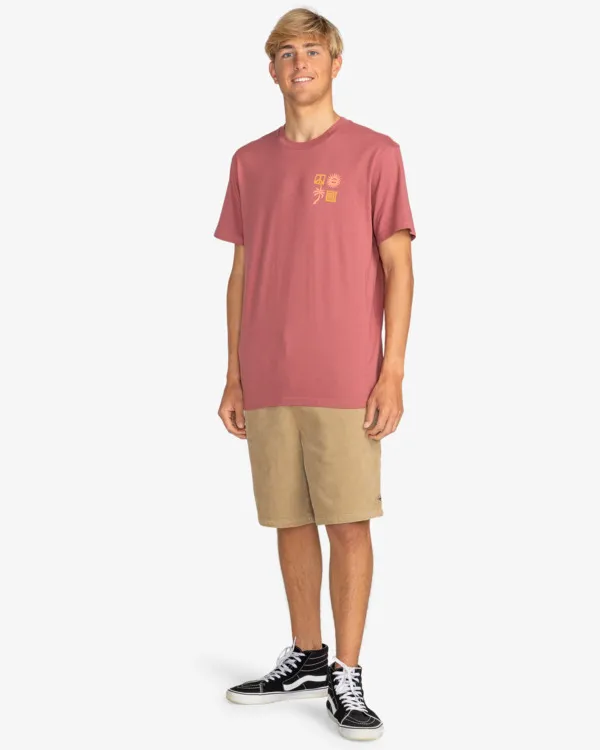 Billabong T-Shirt Herren Side Rose Dust GR. L