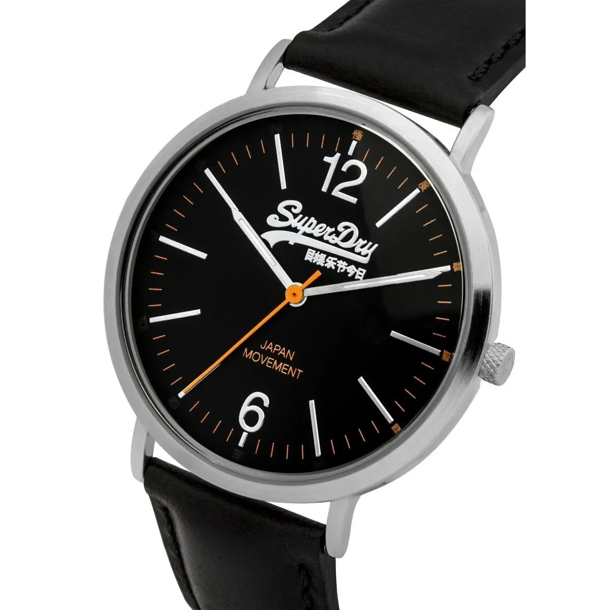 Superdry SYG194B - Herrenuhr, 40 mm, Stahlgehäuse & Lederband