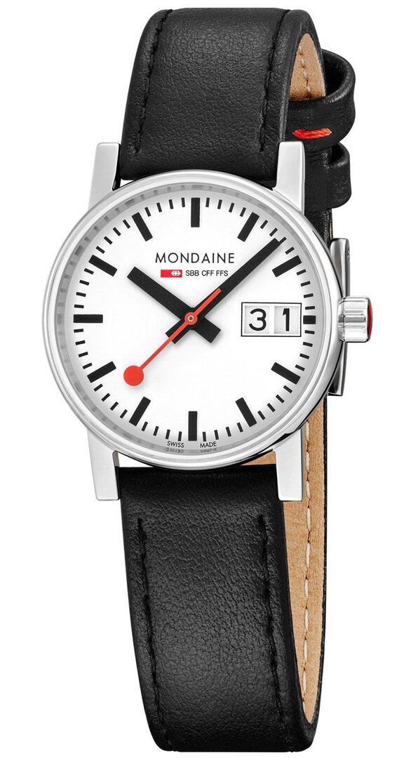 Mondaine evo2 316L Stainless steel Wiße MSE.30210.LBV Armbanduhr, Arm, Körperteil, Person