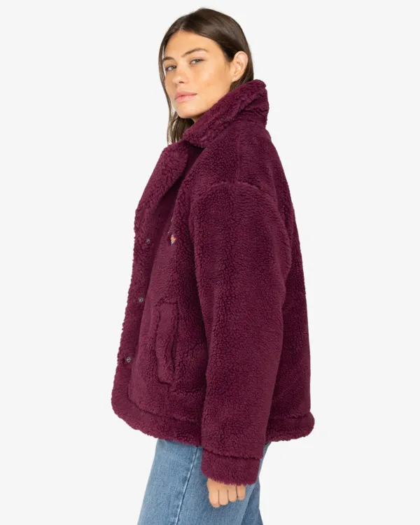 Billabong Jacke Damen Sherpa Dunkelpink GR. L