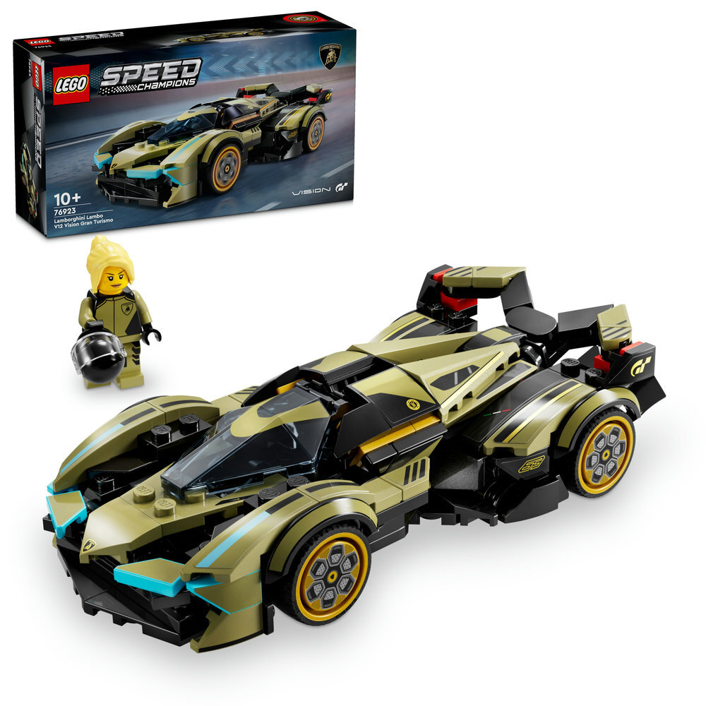 LEGO® Speed Champions Lamborghini Lambo V12 Vision GT Supersportwagen 76923 Sprach, Rad, Leichtmetallrad, Auto, Spielzeug