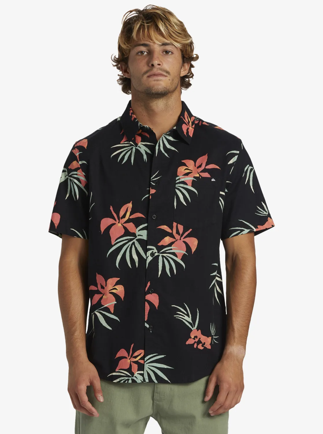 Quiksilver Apero Classic - Kurzärmliges Hemd für Männer Schwarz GR. L