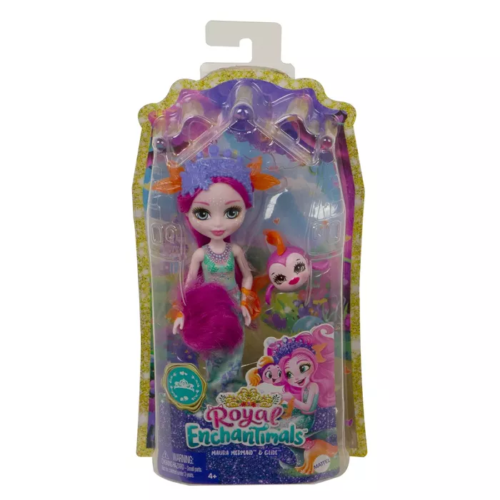 Enchantimals™ Ocean Kingdom™ Maura Mermaid™ & Glide™ Basic-Puppe – Sortiert. mit Tierfreund & Zubehör GYJ02