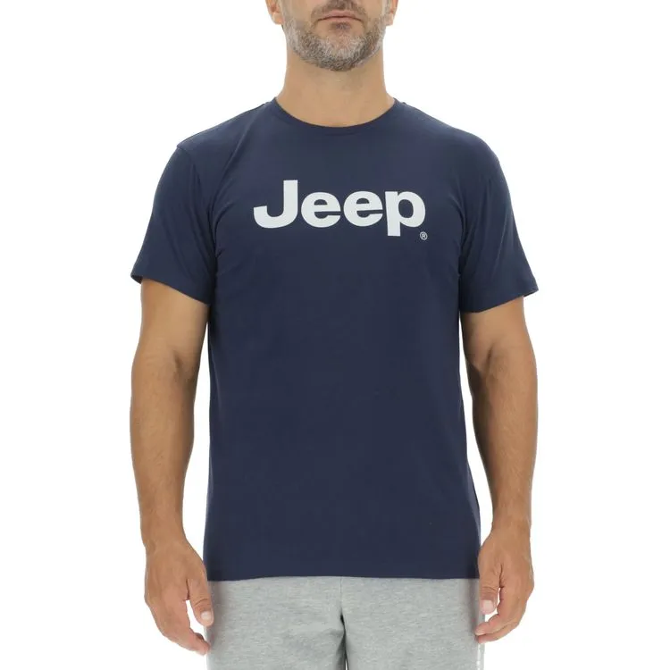JEEP Herren T-Shirt O103218BL - Dunkelblau mit großem Jeep-Logo GR. XXL