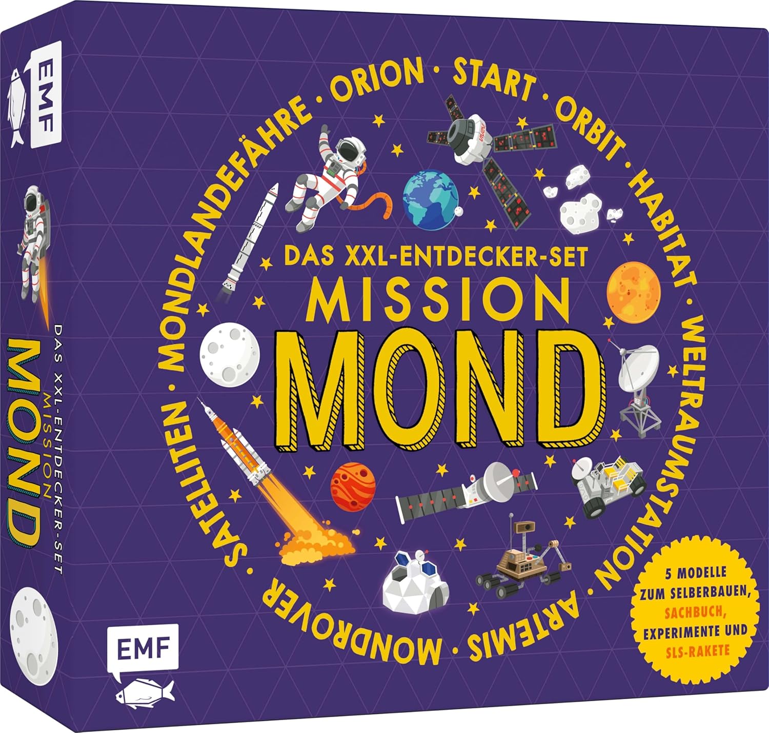 Das XXL-Entdecker-Set Mission Mond: 5 Modelle zum Selberbauen, Sachbuch, Experimente und Rakete Das XXL-Entdecker-Set Mission Mond: 5 Modelle zum Selberbauen, Sachbuch, Experimente und Rakete
