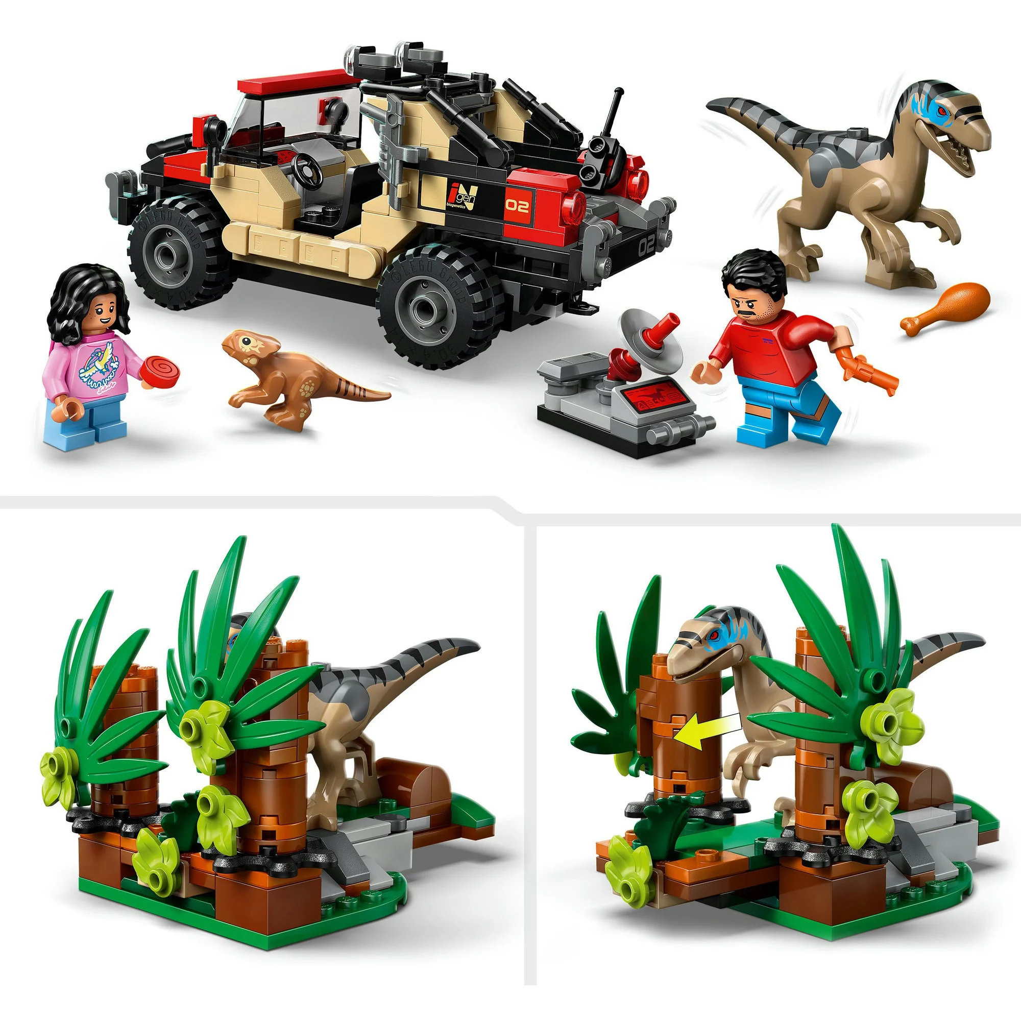 LEGO® Jurassic World™ Raptor: Verfolgungsjagd mit dem Geländewagen 76972 LEGO® Jurassic World™ Raptor: Verfolgungsjagd mit dem Geländewagen 76972