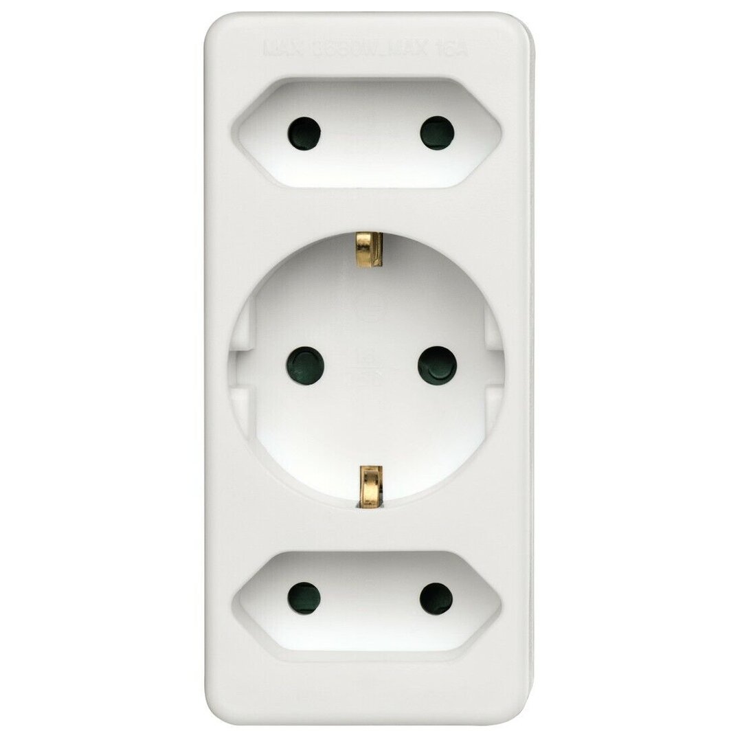 Hama, Steckdosenleiste, ADAPT/2EU/1SCHUKO/BS, 223215, Elektrisches, Gerät, Elektrische, Steckdose