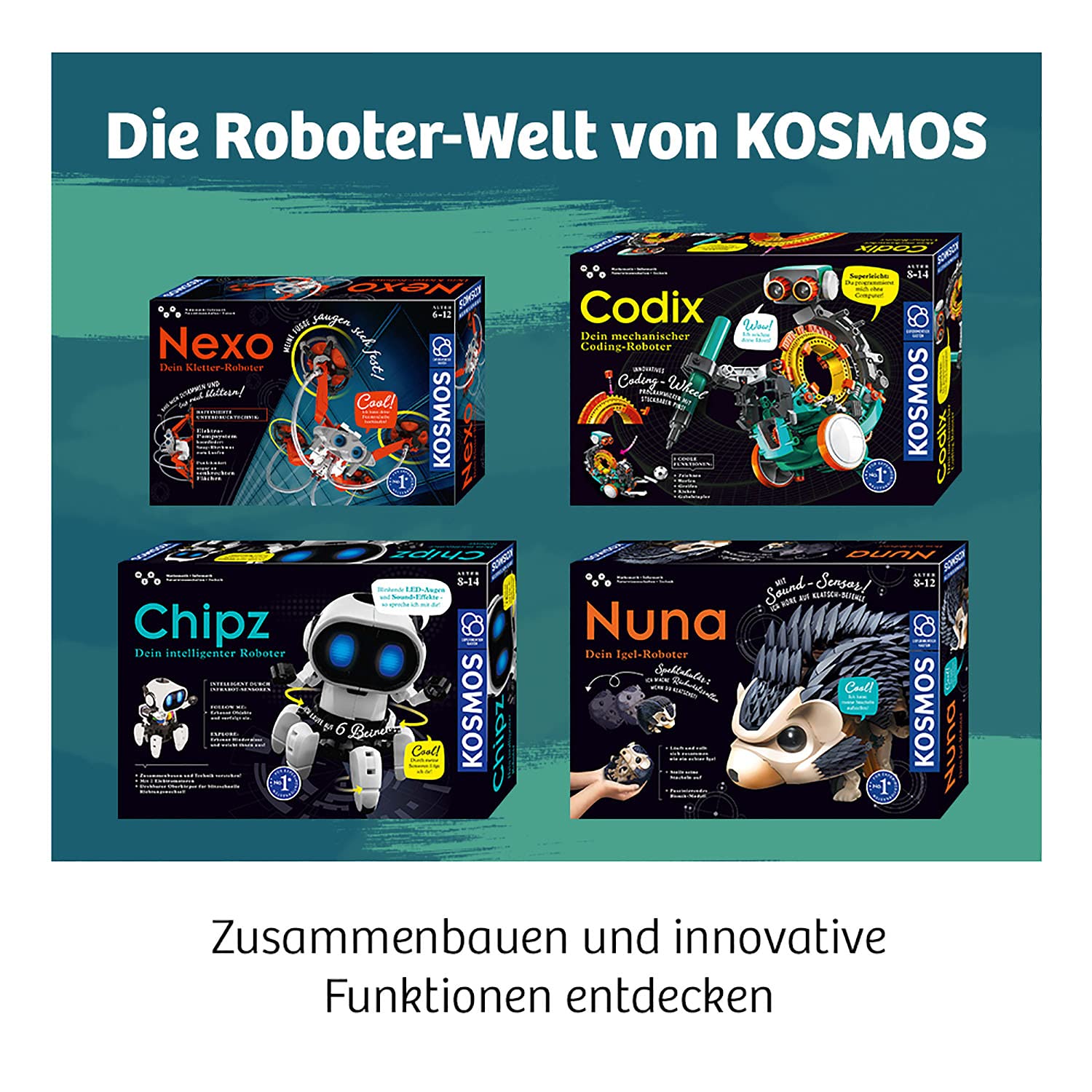 Kosmos Chipz – Intelligenter Roboter-Bausatz Mit Sensoren Für Kinder Ab 8 Jahren 621001