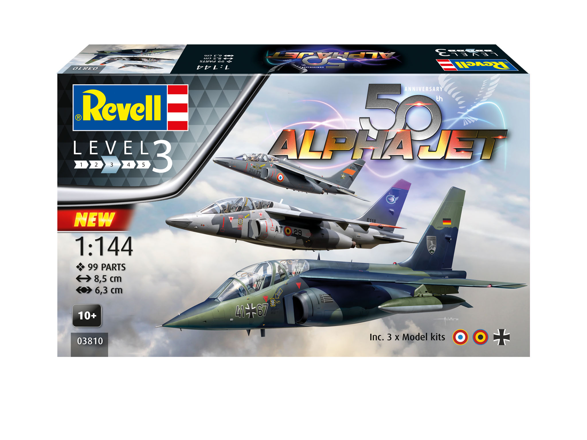 Revell 03810 50th Anniversary "Alpha Jet" Geschenkset Flugzeug, Jet, Bomber, Kampfflugzeug