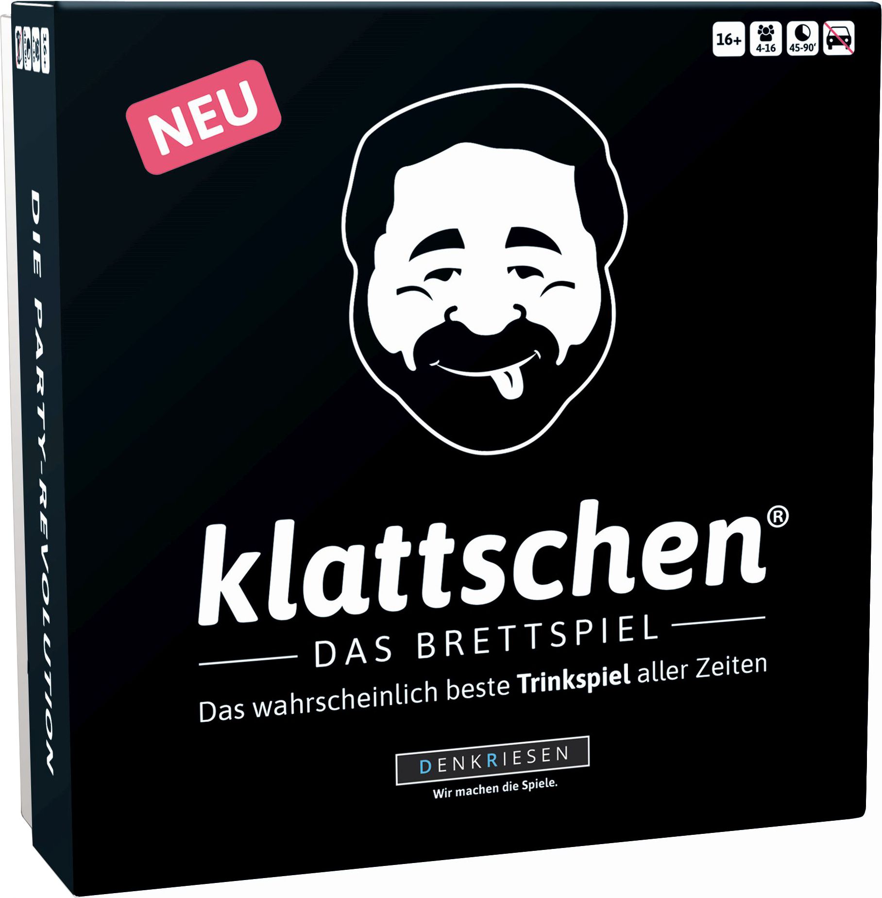 DENKRIESEN klattschen Trinkspiel DAS BRETTSPIEL Das wahrscheinlich beste Trinkspiel aller Zeiten DENKRIESEN, klattschen, Trinkspiel, DAS, BRETTSPIEL, Das, wahrscheinlich, beste, Trinkspiel, aller, Zeiten, Gesicht, Kopf, Person, Gesicht, Kopf, Person, Gesicht, Kopf, Person, Plakat