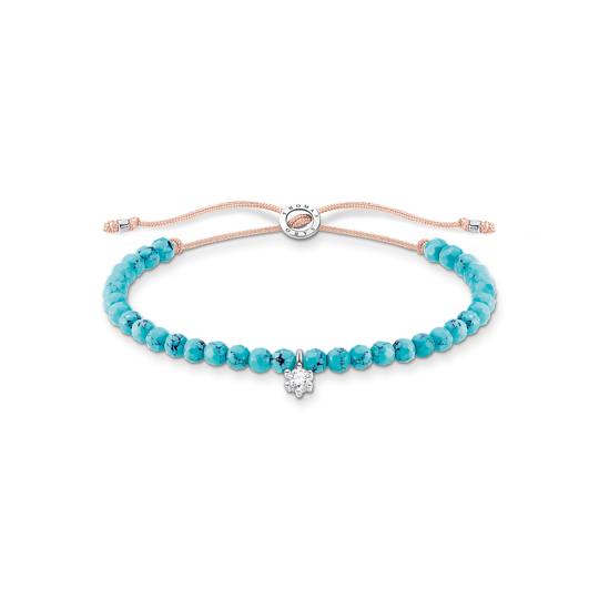 Thomas, Sabo, Armband, Charm-Club, Türkise, Perlen, Weiße, Steine, Länge, 20, Cm, A1987-905-17, Zubehor, Armreif, Schmuck
