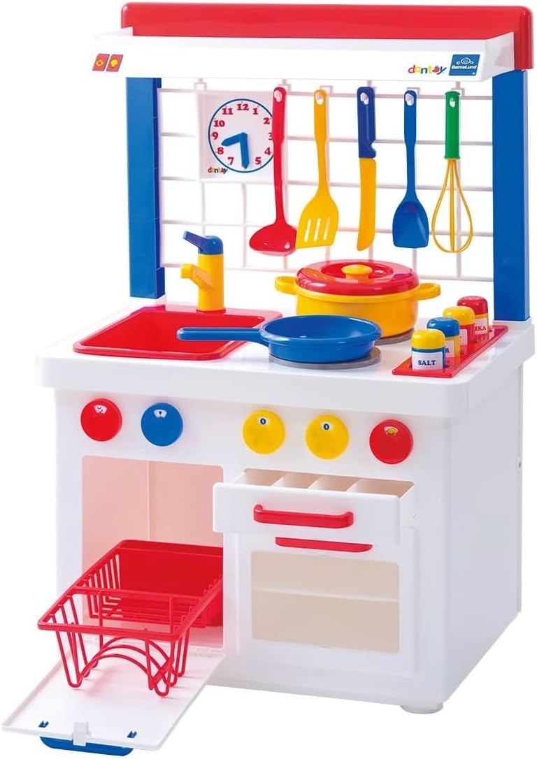 Dantoy 4240 Spielküche Weiß - Kinderküche mit Zubehör, H: 72 cm Dantoy 4240 Spielküche Weiß - Kinderküche mit Zubehör, H: 72 cm