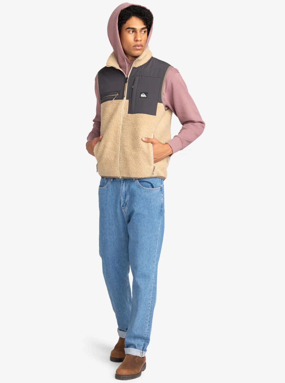 Quiksilver Shallow Water - Fleece-Weste mit Reißverschluss für Männer Braun GR. L
