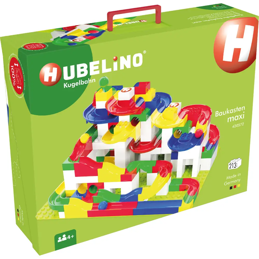 HUBELINO, Kugelbahn, Baukasten, maxi, (213-teilig) HUBELINO Kugelbahn Baukasten maxi (213-teilig)