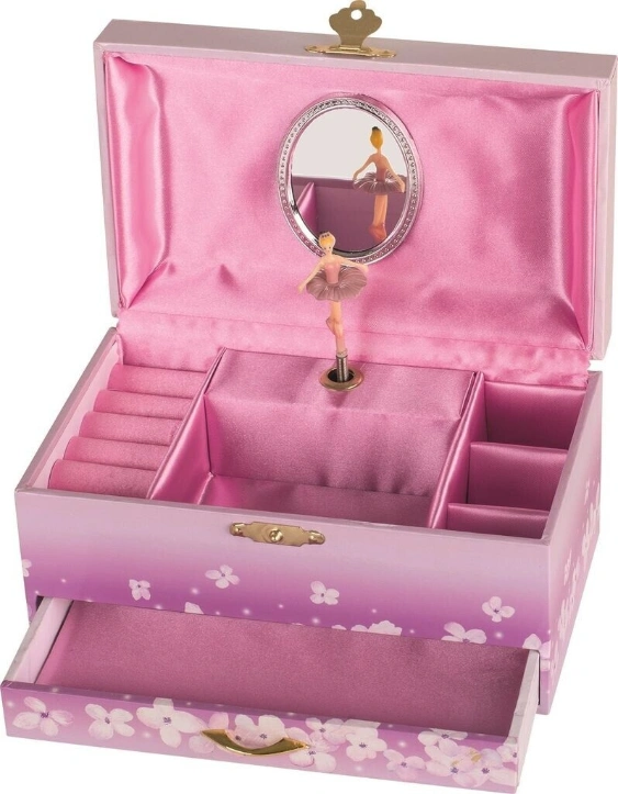 goki Musikspieldose „Ballerina VI“ - Melodie: Schwanensee, mit Drehfigur & Spiegel