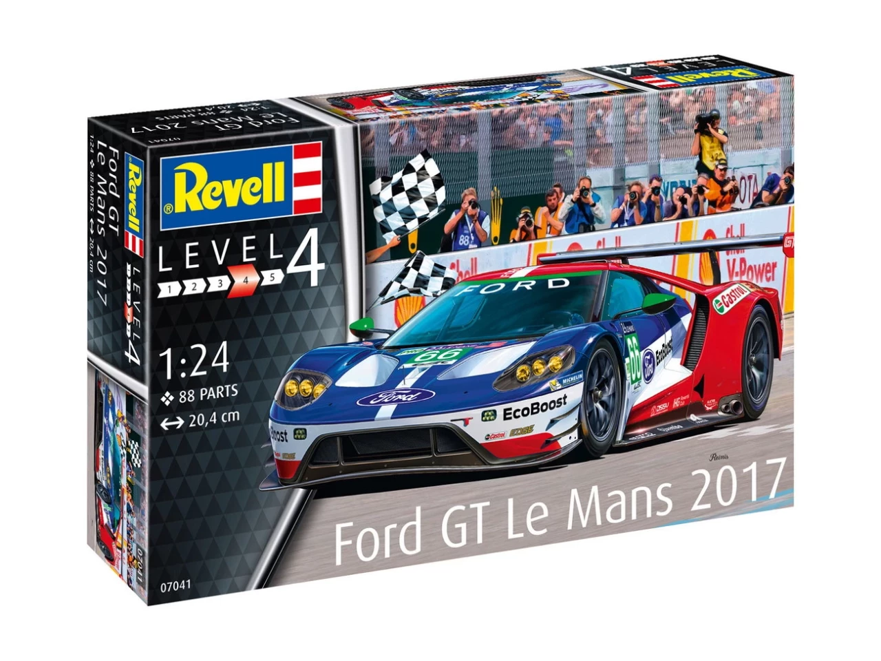 Revell 07041 Ford GT Le Mans 2017 – Rennsportmodell 1:24
