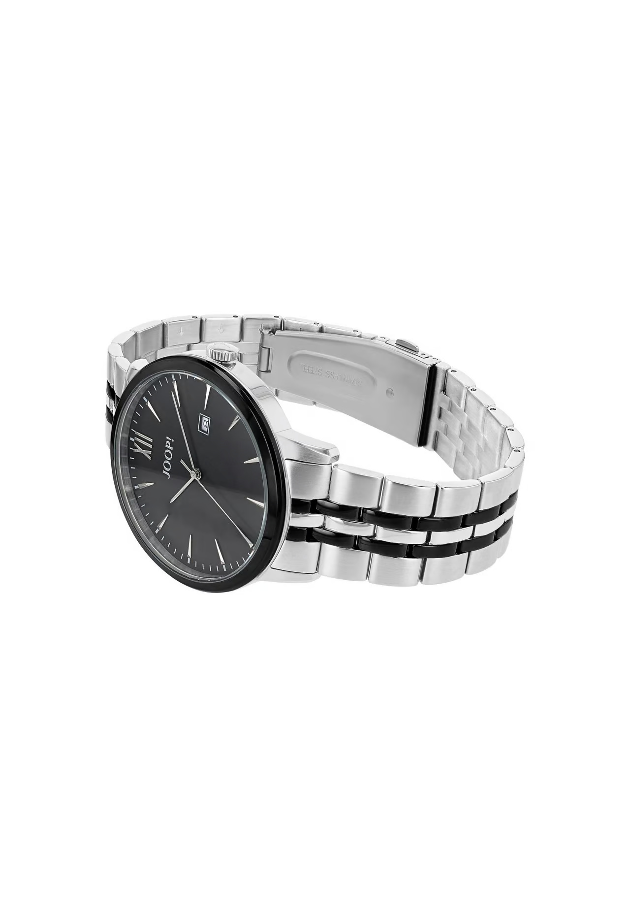JOOP! Uhr - aus Edelstahl mit Teil-IP Black Beschichtung, graues Zifferblatt, Datumsanzeige, Ronda Swiss Made Uhrwerk, wasserdicht bis 10 bar, Herren JOOP! Uhr - aus Edelstahl mit Teil-IP Black Beschichtung, graues Zifferblatt, Datumsanzeige, Ronda Swiss Made Uhrwerk, wasserdicht bis 10 bar, Herren