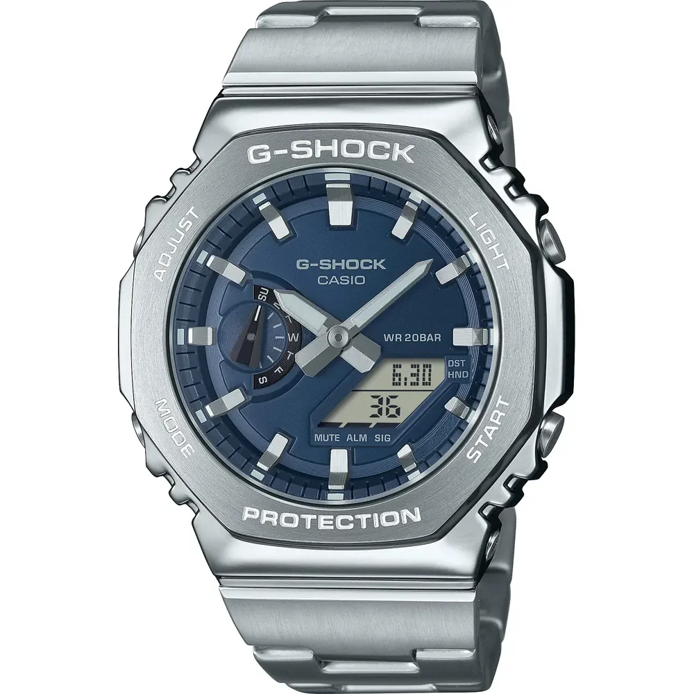 G-SHOCK GM-2110D Silber Blau Uhr