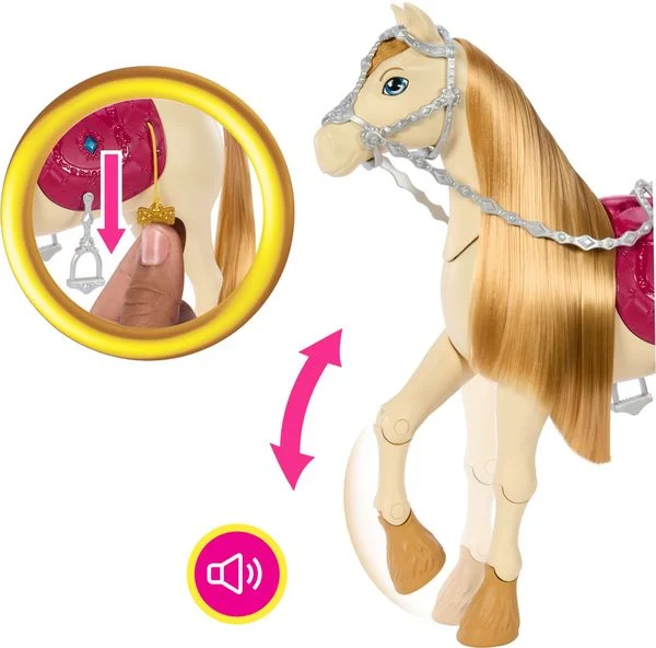 Barbie® Mysteries - Interaktives Pferd mit Geräuschen, Musik & Zubehör, HXJ42
