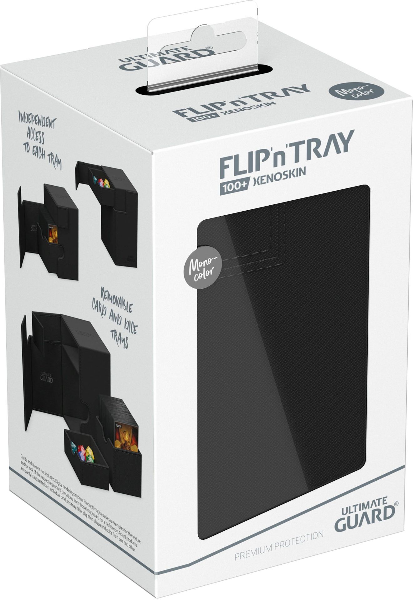 ULTIMATE GUARD Flip`n`Tray 100+ XenoSkin Monocolor Schwarz Adapter, Elektronik, Computer-Ausrüstung, Computerausrüstung, Adapter, Elektronik, Computer-Ausrüstung, Computerausrüstung