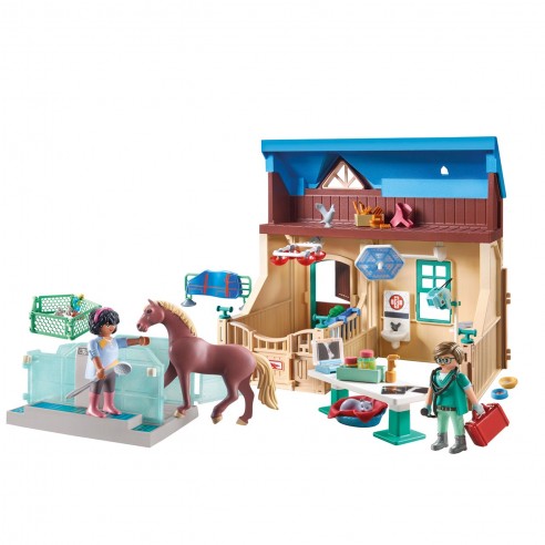 PLAYMOBIL 71352 Reittherapie & Tierarztpraxis Spielbereich, Person, Drinnen, Pferd, Säugetier