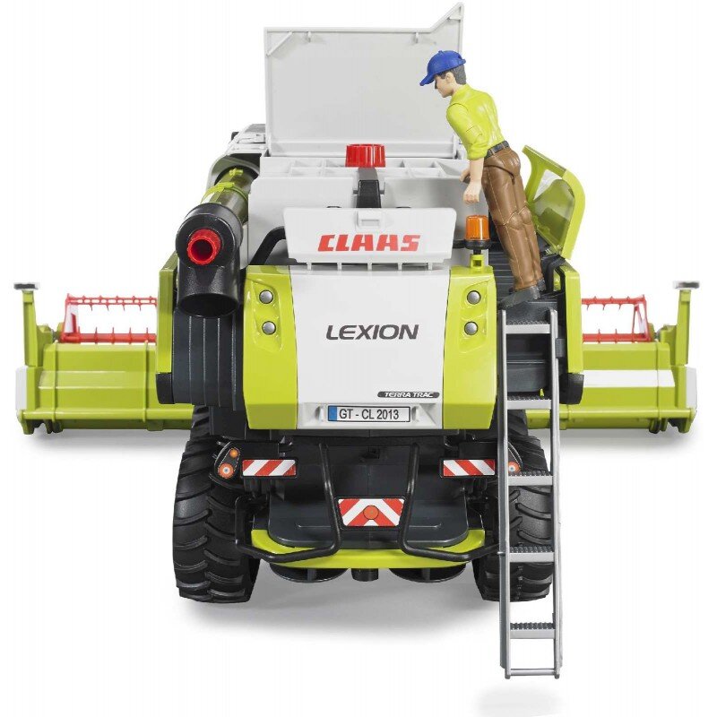Bruder 02119 Claas Lexion 780 Terra Trac Mähdrescher Spielzeug, Maschine, Rad, Person