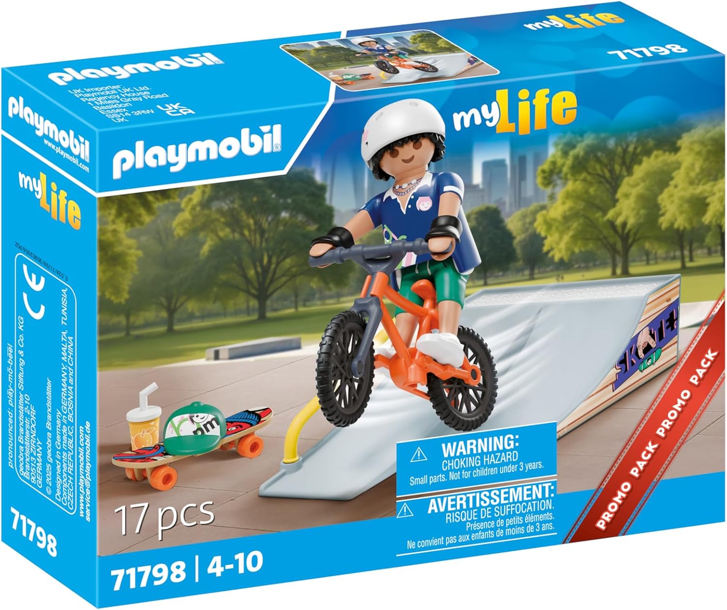 PLAYMOBIL 71798 Skateboard mit Rampe Action-Set für Kinder