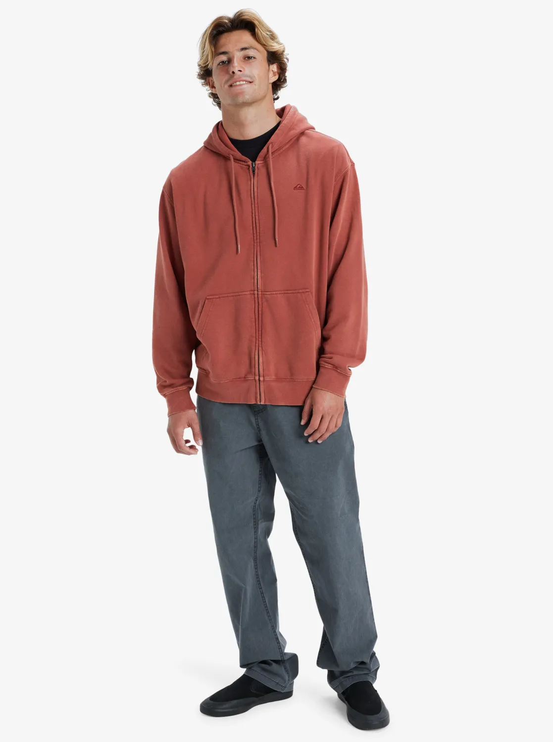 Quiksilver Salt Water - Kapuzenpulli mit Reißverschluss für Männer Terracotta GR. L