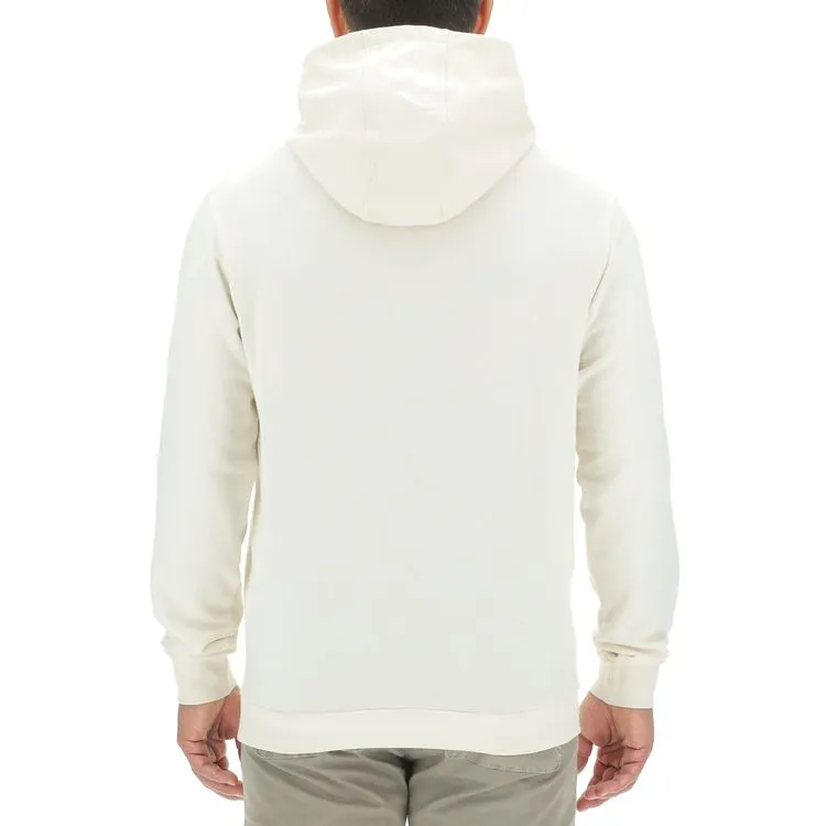 JEEP Herren Hoodie O103276WH - Weiß mit großem Jeep-Logo und Beuteltasche GR. XXL