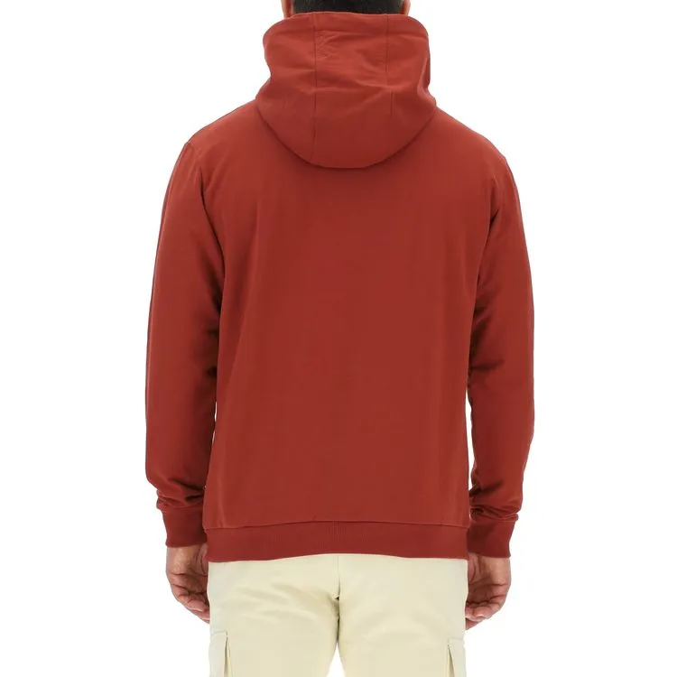 JEEP Herren Kapuzenpullover O102717RT - Roter Hoodie mit großem Jeep-Star-Print GR. XXL