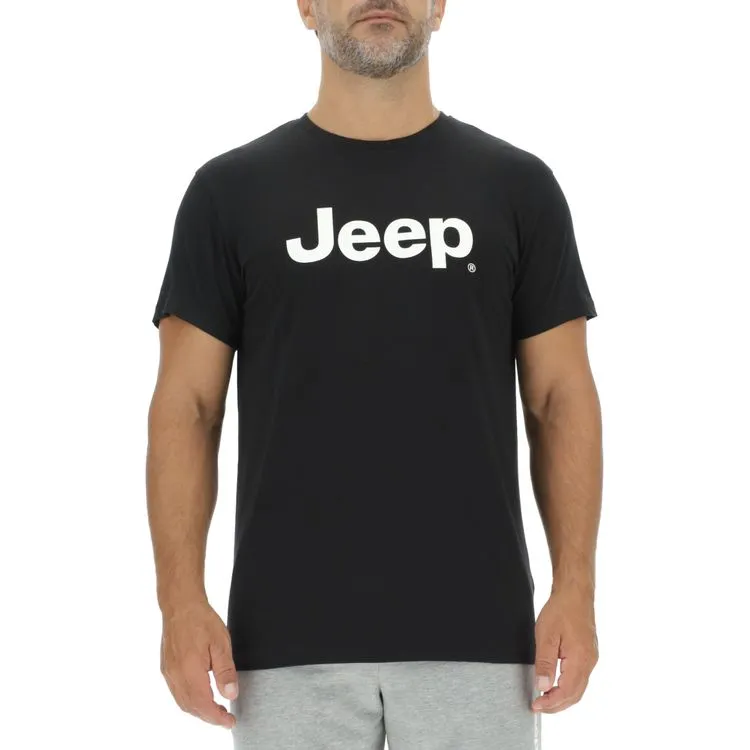 JEEP Herren T-Shirt O103218BK - Schwarz mit großem Jeep-Logo GR. XXL