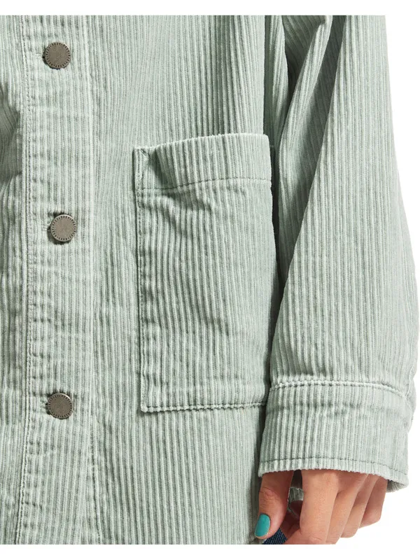 ROXY Kick Back Washed - Langärmliges Kord-Hemd für Frauen GR. L
