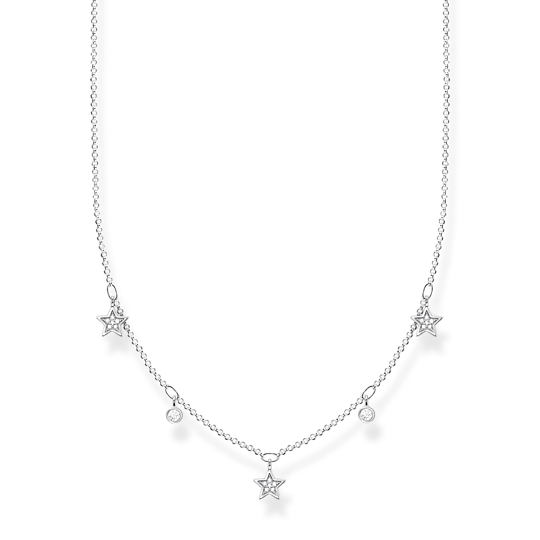 Thomas, Sabo, Kette, Sterne, Silber, Länge, 45, Cm, Ke2075-051-14, Zubehor, Schmuck, Halskette, Diamant, Edelstein