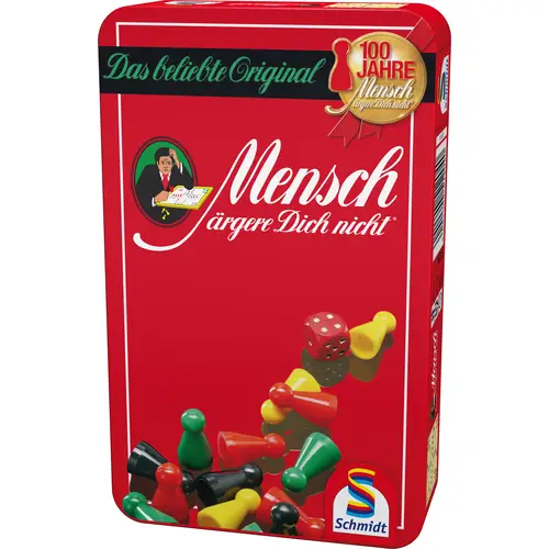 Schmidt Spiele Mensch ärgere Dich nicht Mitbringspiel in der Metalldose Schmidt Spiele Mensch ärgere Dich nicht Mitbringspiel in der Metalldose