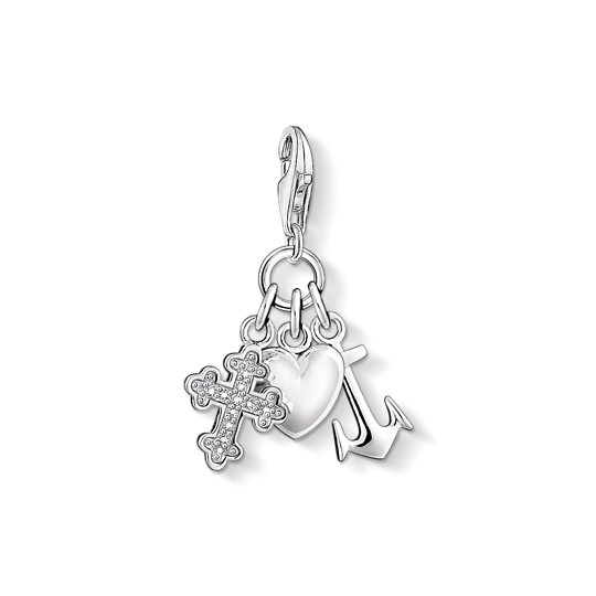 Thomas, Sabo, Anhänger, Charm-Club, Kreuz, Herz, Anker, Zubehor, Ohrring, Schmuck, Silber