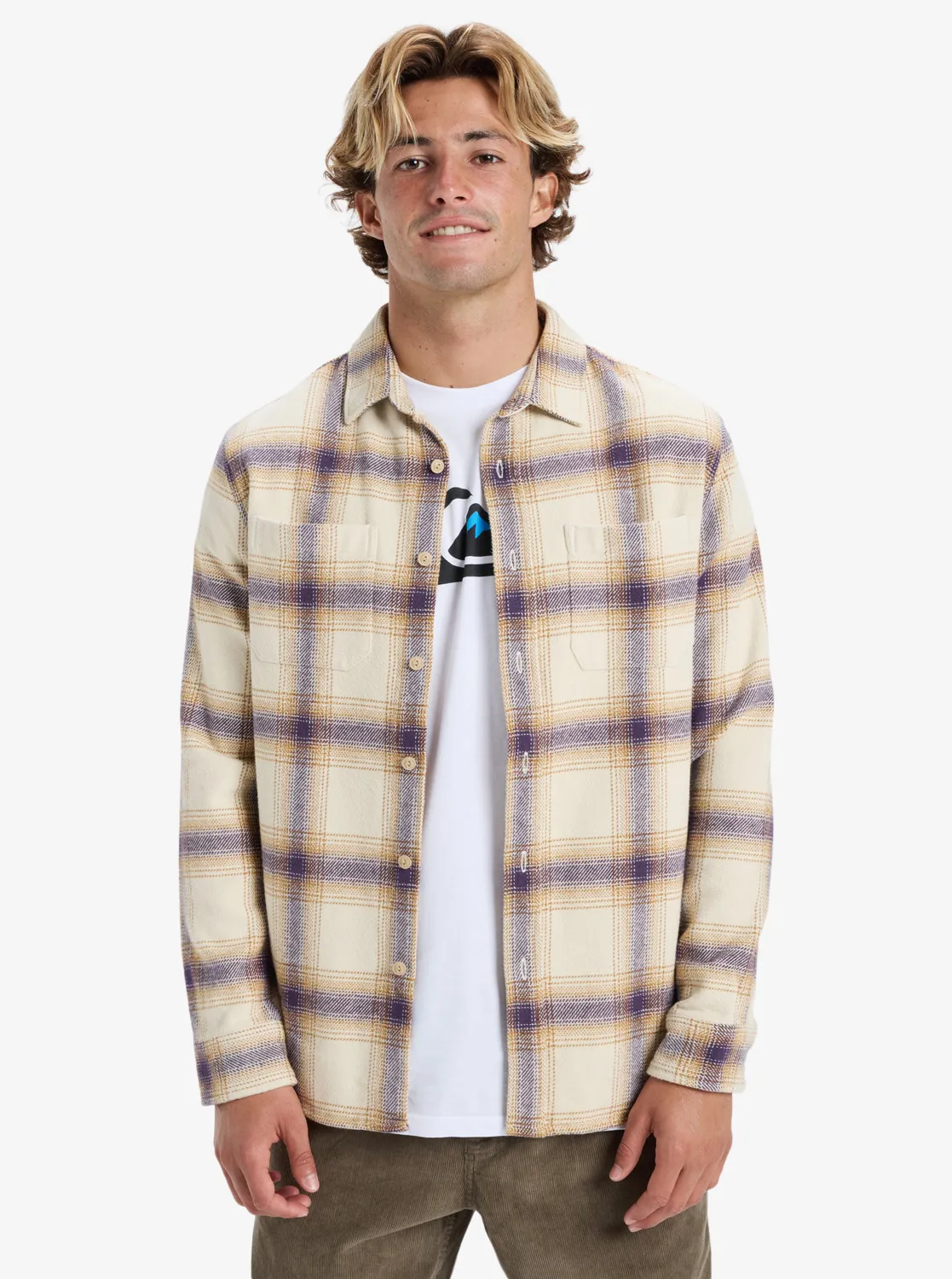 Quiksilver DNA  - Flanellhemd für Männer Hellbeige GR. L