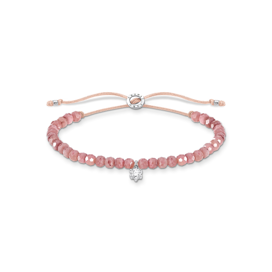 Thomas, Sabo, Armband, Charm-Club, Rosa, Perlen, Weiße, Steine, Länge, 20, Cm, A1987-401-9, Zubehor, Armreif, Schmuck