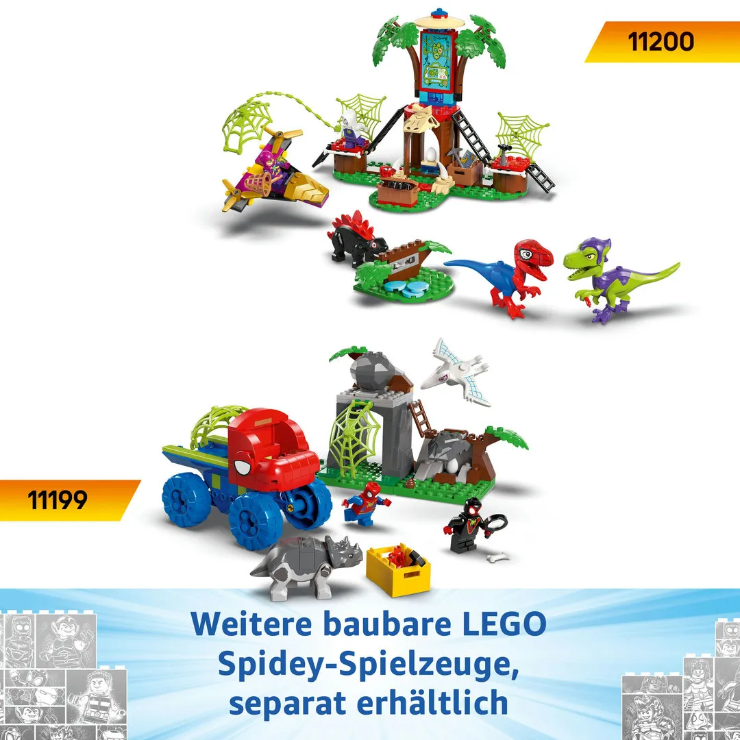 LEGO® Spidey und seine Superfreunde 11198 Actionspaß mit Spin und Electro in ihren Dino-Flitzern