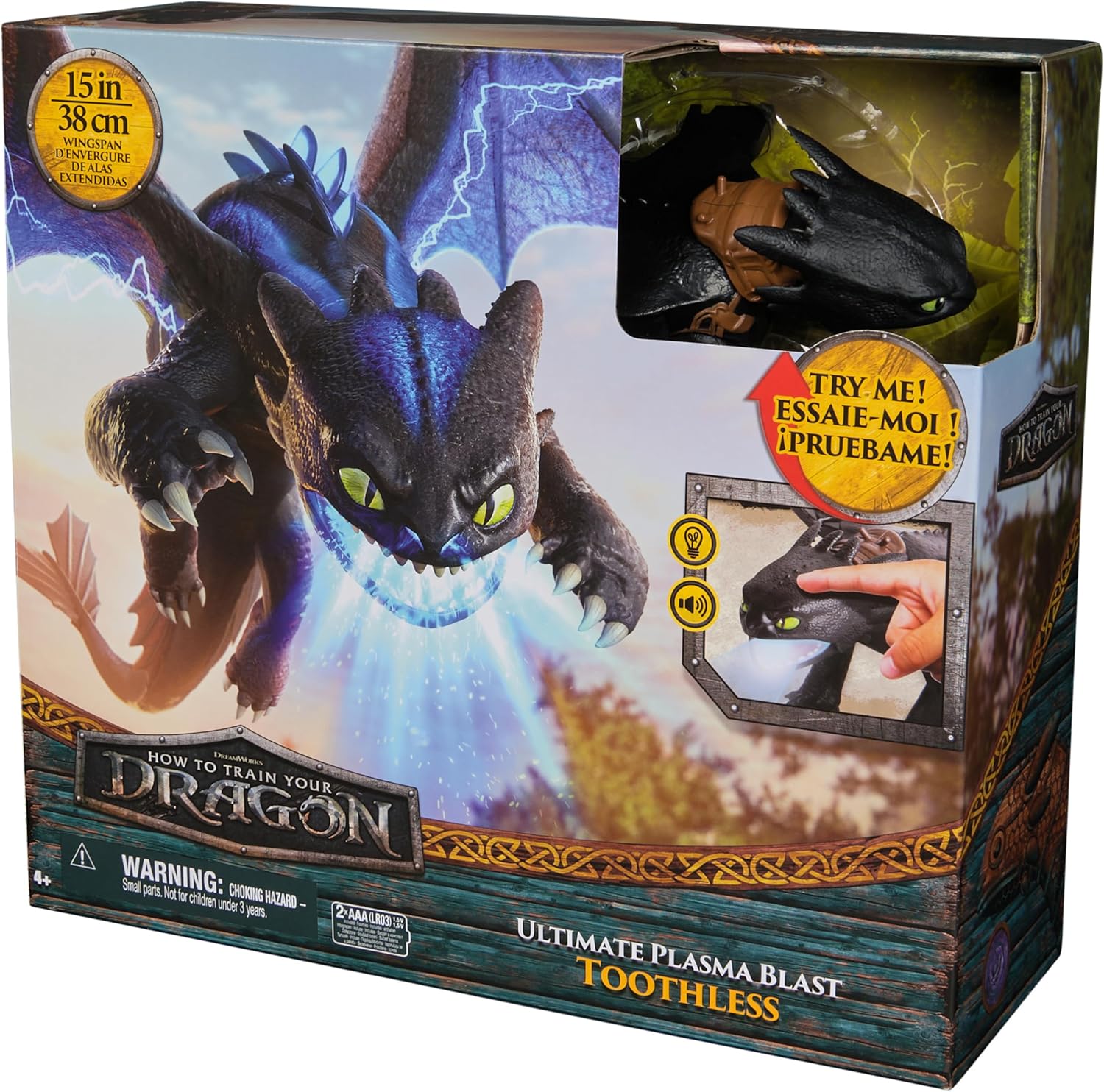 DreamWorks Plasma Blast Ohnezahn - 51cm lange Drachenfigur mit Licht & Sound 6072541 Bekleidung, Handschuh, Batman, Elektronik, Hardware