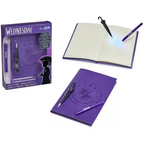 Wednesday Addams Tagebuch (A5, 144 Seiten) - Notizbuch inkl. magischem Stift mit UV-Licht Wednesday Addams Tagebuch (A5, 144 Seiten) - Notizbuch inkl. magischem Stift mit UV-Licht