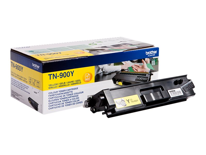 Brother TN-900Y Tonerpatrone Gelb für intensive Farbdrucke Adapter, Computerausrüstung, Schusswaffe, Handfeuerwaffe